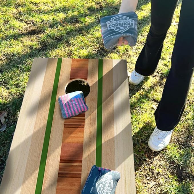 World Series of Cornhole Official Regulation Size Cornhole Boards – Durable All-Wood Construction Bean Bag Toss Set | Rugged Outdoor Game for Tournaments, BBQs, & Backyard Battles