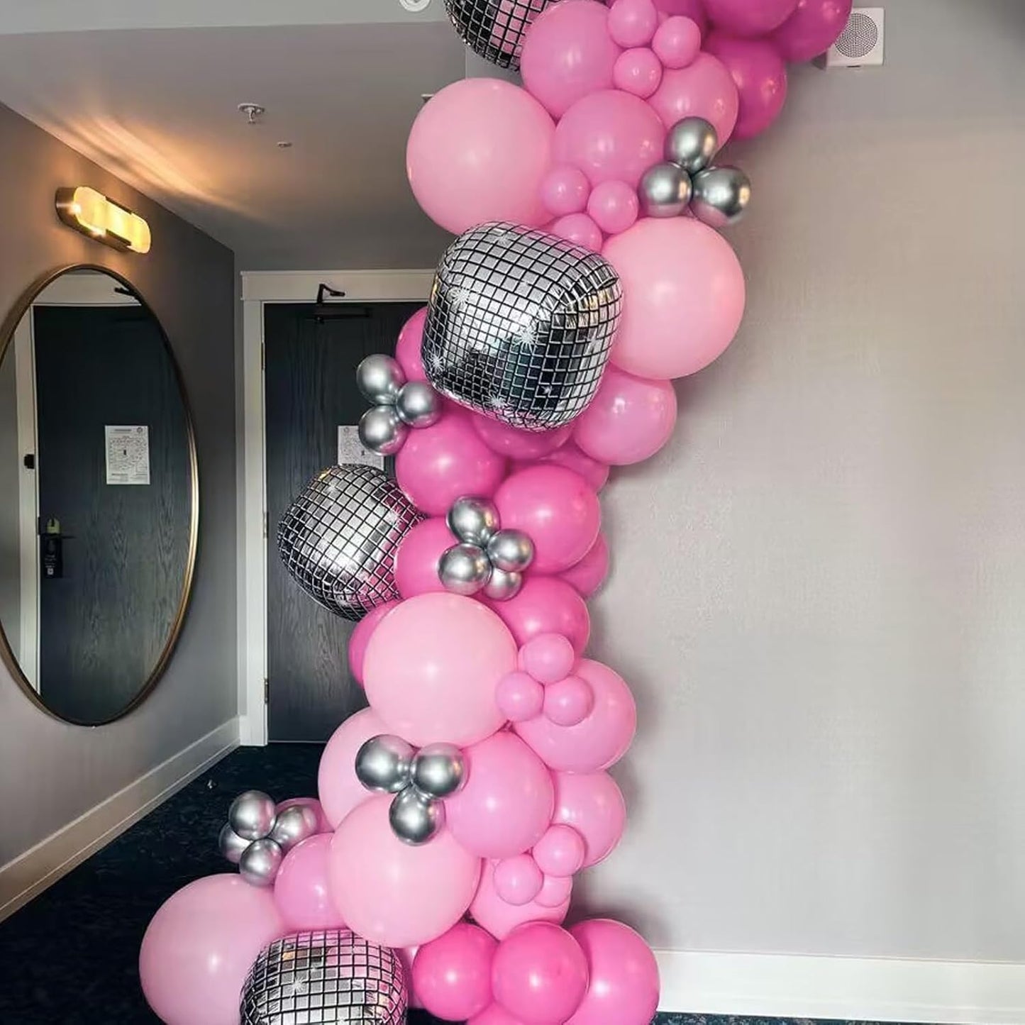 Hot Pink Balloons, Scmdoti Peach Red Balloons Different Sizes 18 12 10 5 Inches,Bright Pink Balloon Garland Arch for Boho Birthday Baby Shower Bridal Shower Wedding Decorations(Peach Red)