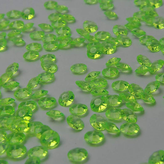 ZKC 10mm 1000PCS Crystal Acrylic Diamond Vase Fillers Beads for Wedding Centerpiece Table Scatter Shower Party Vase Beads Decorations(Green)