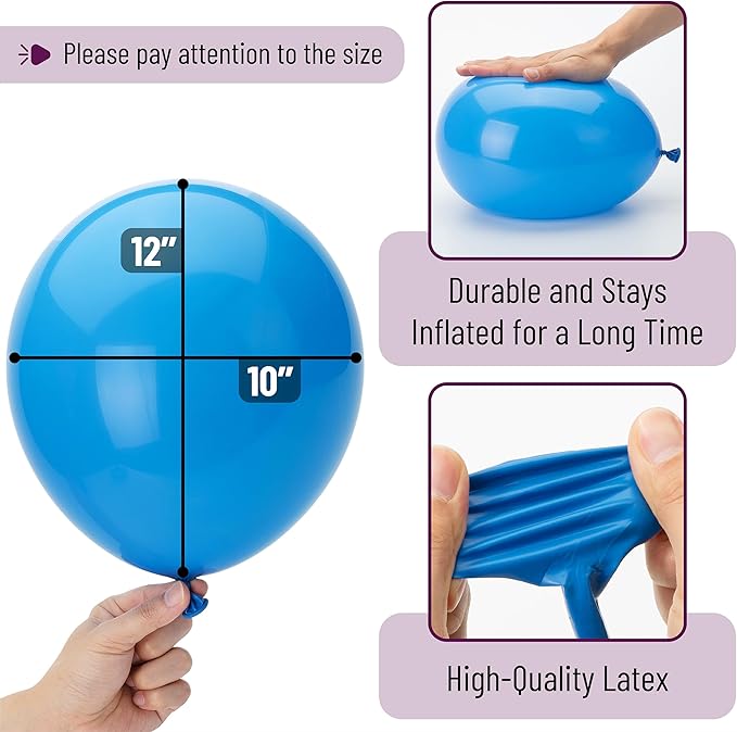 Mr. Pen- Balloons, 12 Inch, 54 Pack, Blue, Party Balloons