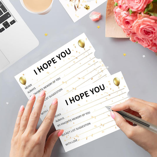 120PCS Retirement Card, Happy Wishes Card Box, Well Wish and Advice Congratulations Guest Book Cards, Retirement Party Favors and Going Away Party Decorations Supplies