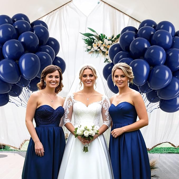Navy Blue Balloons 12 inch, Navy Latex Balloons 50pcs Party Balloon for Graduation Wedding Birthday Party Decorations
