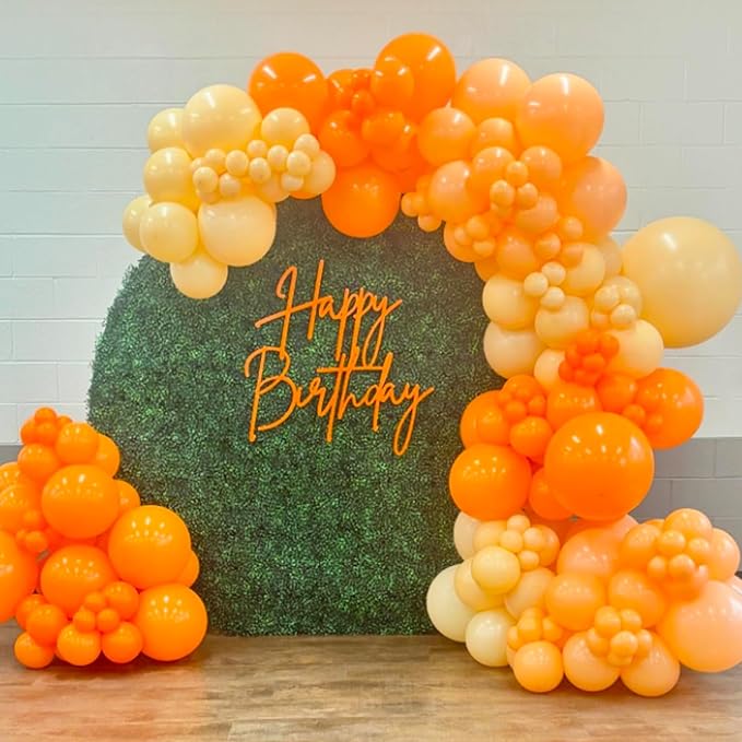 Orange Balloons 12 inch, Orange Latex Balloons 50pcs Party Balloons for Graduation Halloween Fall Tropical Thanksgiving Birthday Party Decorations