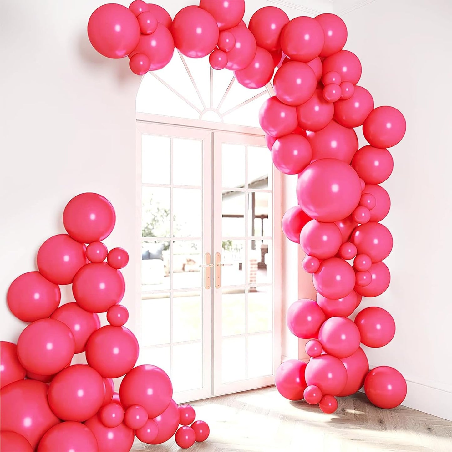 Rose pink Latex Balloons, 100pcs 12inches Round Helium Rose Pink Balloons for Birthday Baby Shower Wedding Valentine's Day Birthday Party Decorations