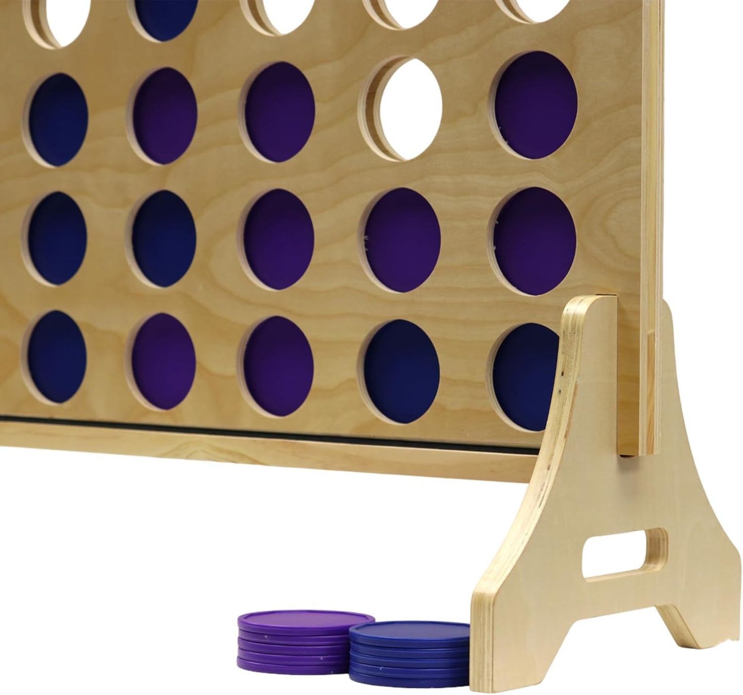 Tailgating Pros Premium Giant Four in a Row with Carrying Case - Jumbo Oversized Outdoor Yard Game - Connect Multiple Pucks in a Row to Win - Many Puck Colors Available!