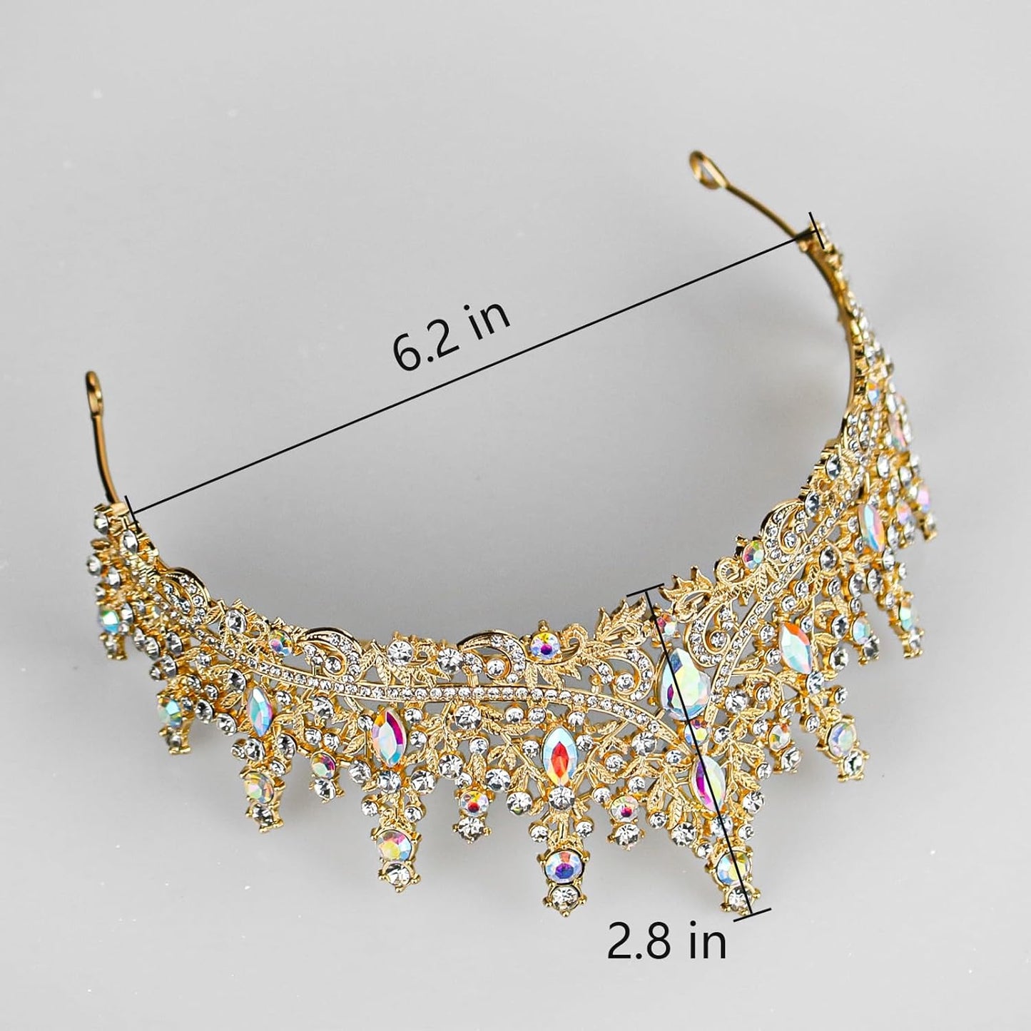 Tiaras and Crowns for Women Crystal Princess Tiaras Rhinestone Queen Crowns For Wedding Bridal Birthday Prom Pageant Party (Tiara 100)