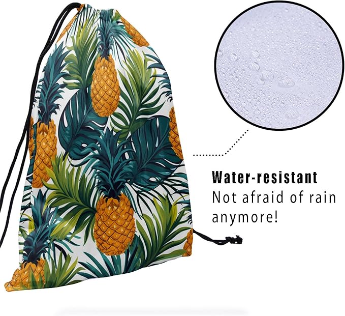 Nerxy Leaf Grip Bags for Gymnastics Tropical Leaves Grip Bag Botanical Drawstring Storage Bags