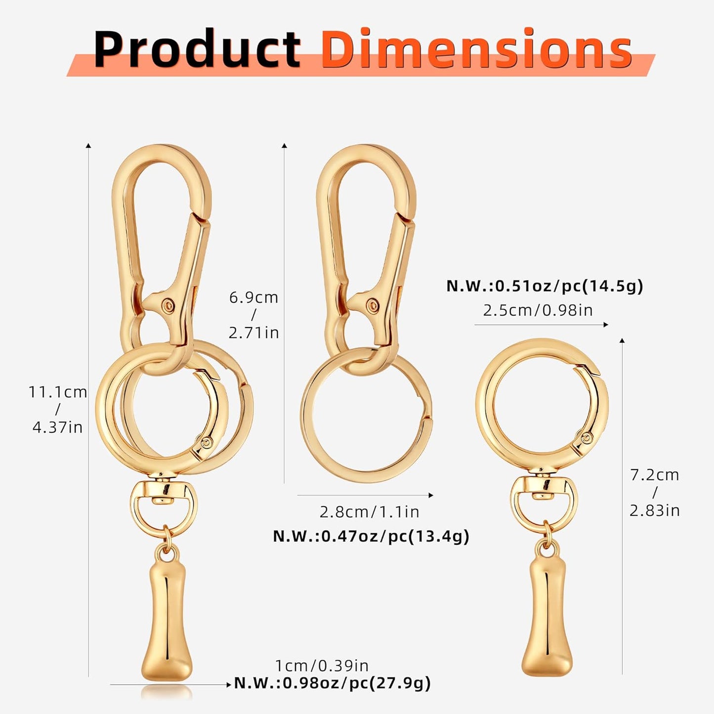Gold Bubble Heart Initial Bag Charms for Handbags – Cute Initial Letter Keychain for Women, Purse Charms, Gold Gift