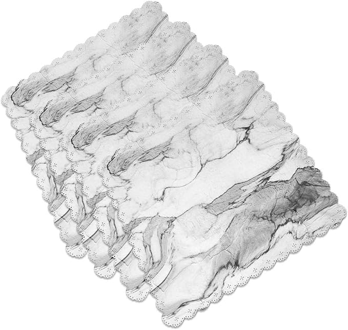Grey Marble Texture Cloth Napkins Set of 4 Soft Mineral Rock Textures Polyester Dinner Square Napkin for Family Restaurant Weddings Parties 18 x 18 inch