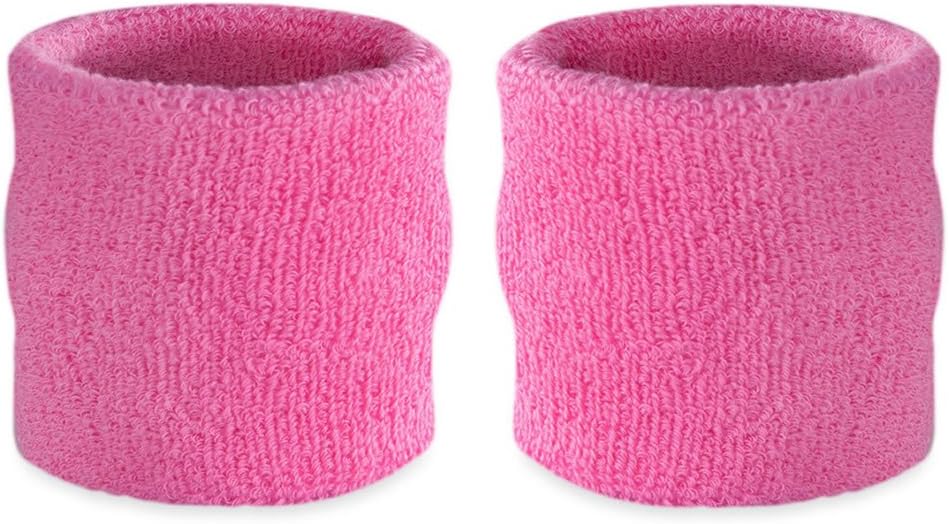 Suddora Wrist Sweatbands, Absorbent and Breathable Thick Cotton Bands for Working Out, Gymnastics, Basketball, Tennis, and Football, Multiuse Wristbands for Costumes and Cosplay