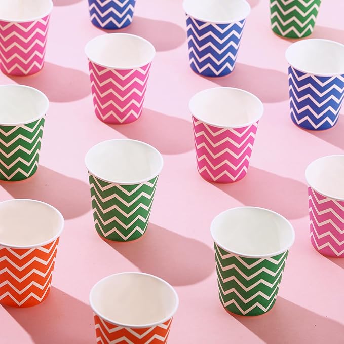 1000 Pack 5oz Paper Cups, Multicolor Paper Disposable Cups, Small Mouthwash Cups, Cold Beverage Drinking Cup for Party, Travel and Event (Strip)