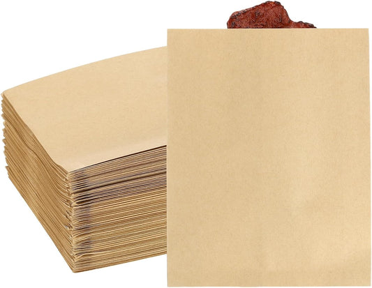 PATIKIL 6.69x6.3 Inch Paper Sandwich Bags, 100 Pcs Pastry Bag Small Pastry Bags Cookie Sleeves Food Packaging for Bakery Treats, Light Brown