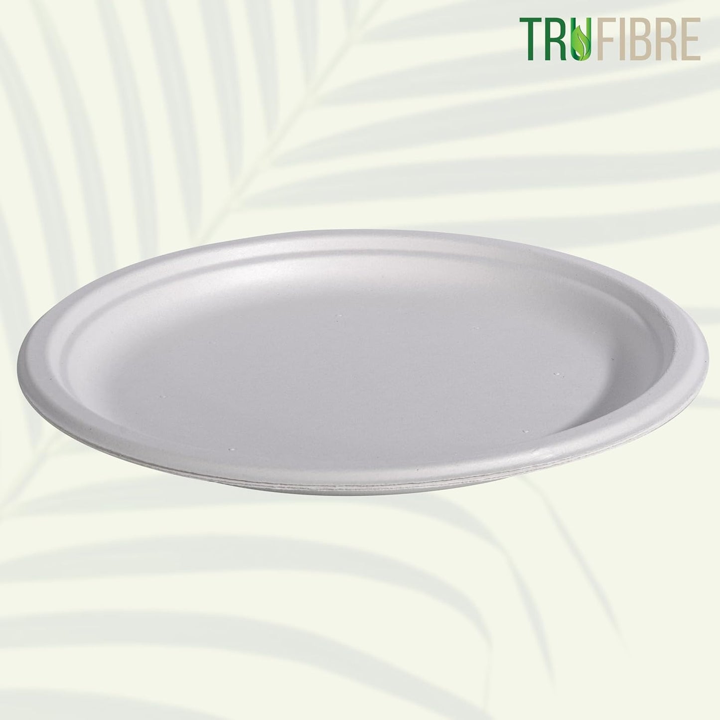 10" Paper Plates, Compostable Bagasse Food Container, Disposable, Microwave Safe for Lunch, Dinner, Party, Supplies, Events, Bulk, 125 Pack