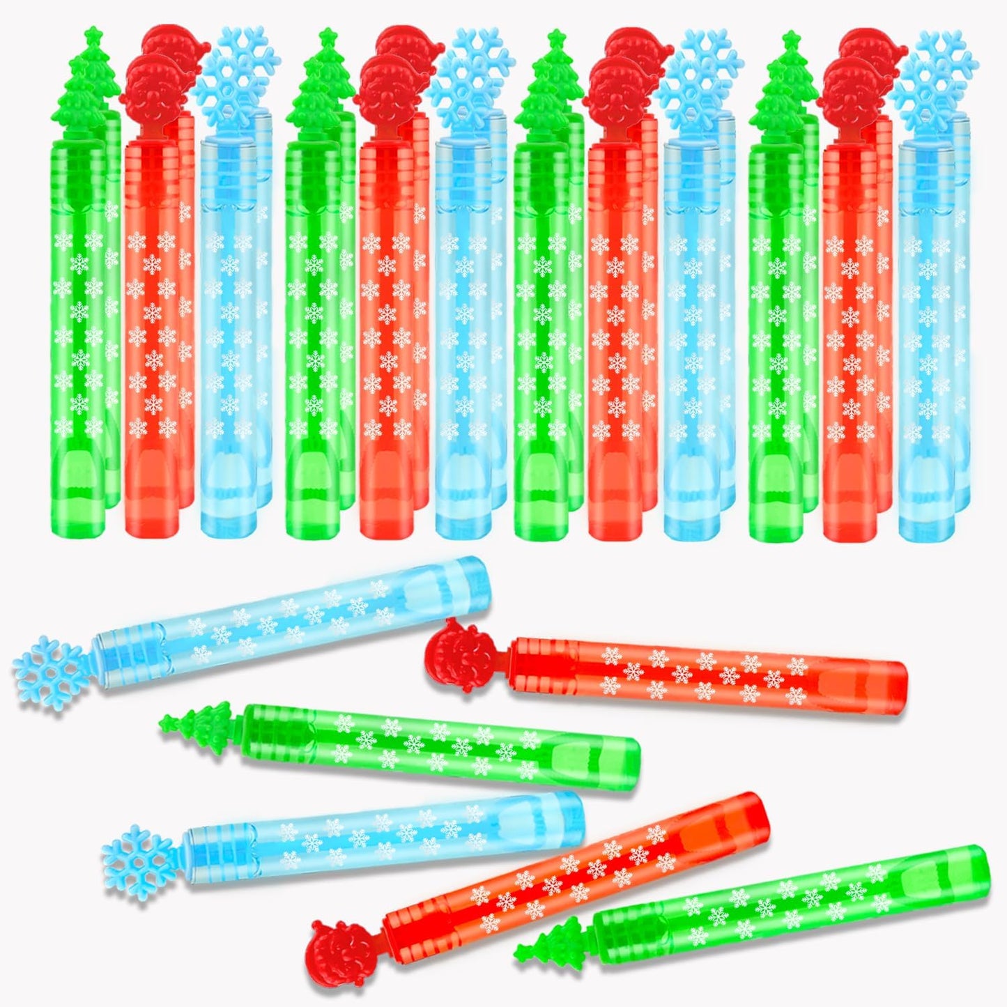 Bulk Christmas Giveaways for Toddlers 200 Pack, Xmas Mini Bubbles Toys Gifts Party Favor Supplies Bulk for Kids, Goody Treat Bag Stocking Stuffer Filler Preschool Prizes Activities for Boys Girls