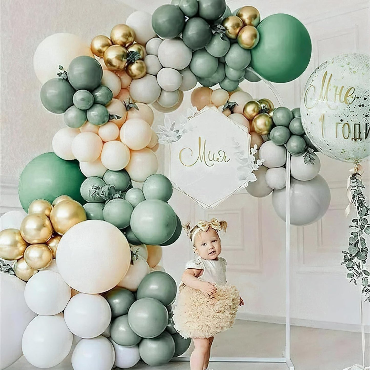 PartyWoo Dusty Green Balloons 100 pcs Different Sizes of 18 12 10 5 Inch Matte Sage Olive Boho Green Eucalyptus Balloon Arch Kit Garland for Wedding Baby Shower Birthday Party Decorations Green-F35