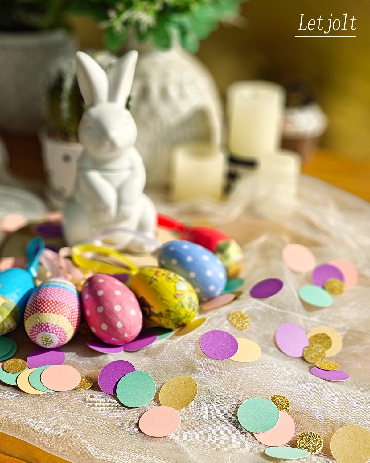 Party Confetti Glitter Golden Teal Scatter Table Decoration Surprise Paper Craft Supplies Rainbow Birthday Party Baby Shower Party Anniversary Wedding Gift Circle Dots Decor 100 Pcs
