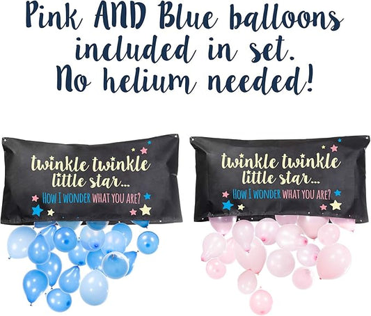 Gender Reveal Balloon Drop Bag | Twinkle, Twinkle Little Star