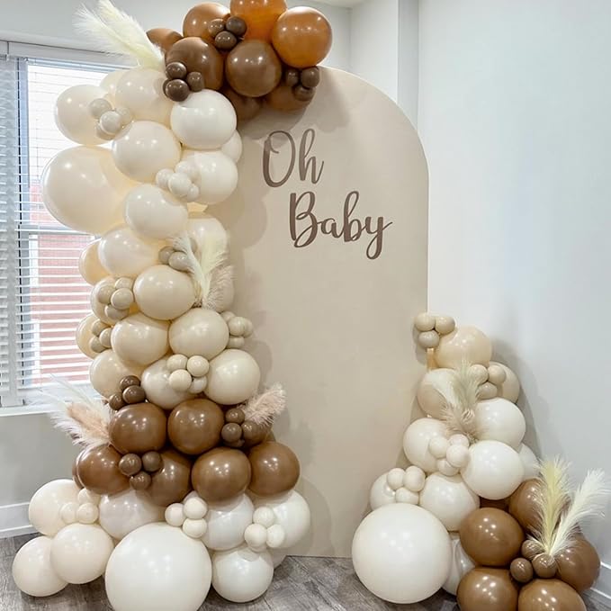 Brown Balloons 12 inch, Brown Latex Balloons 50pcs Party Balloons for Birthday Baby Shower Wedding Thanksgiving Anniversary Party Decorations