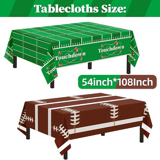 Football Party Decorations,133Pcs Football Party Supplies Set Disposable Footballs Birthday Plates Cups Knives Spoons Fork Banner and Tablecloth,Footballs Parties Supplies for Home,Dinner,Birthday