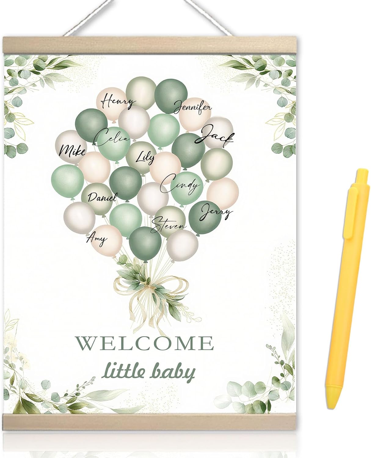 Baby Shower Decorations, Guest Book for Guests to Sign, Baby Shower Games Woodland Birthday Supplies Party Decorations Gender Neutral