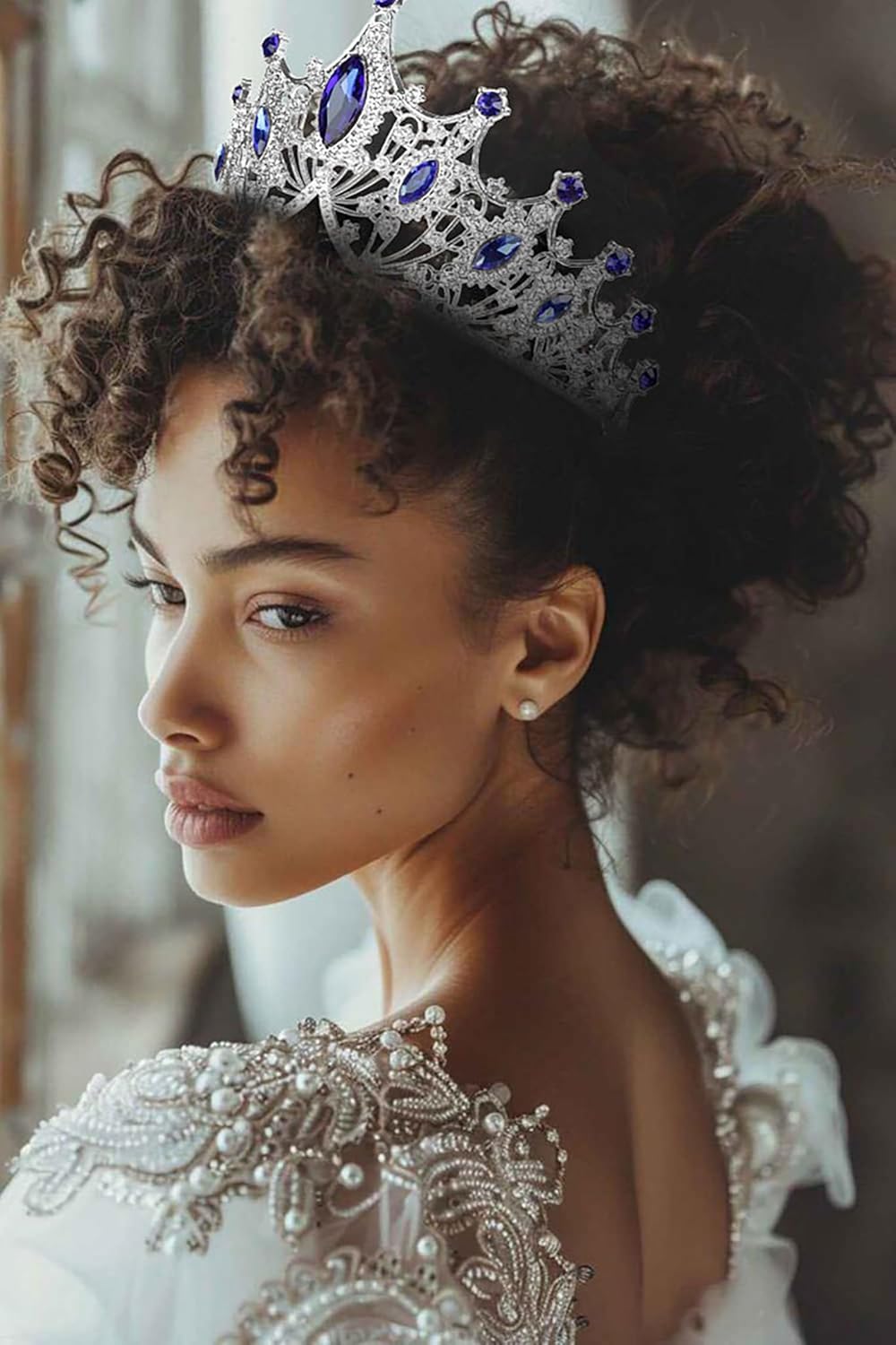 Tiaras Headbands Crown for Women and Girls, Princess Rhinestone Crown for Bridal, Crystal Queen Tiara Head Band Hair Accessories for Prom Wedding and Party