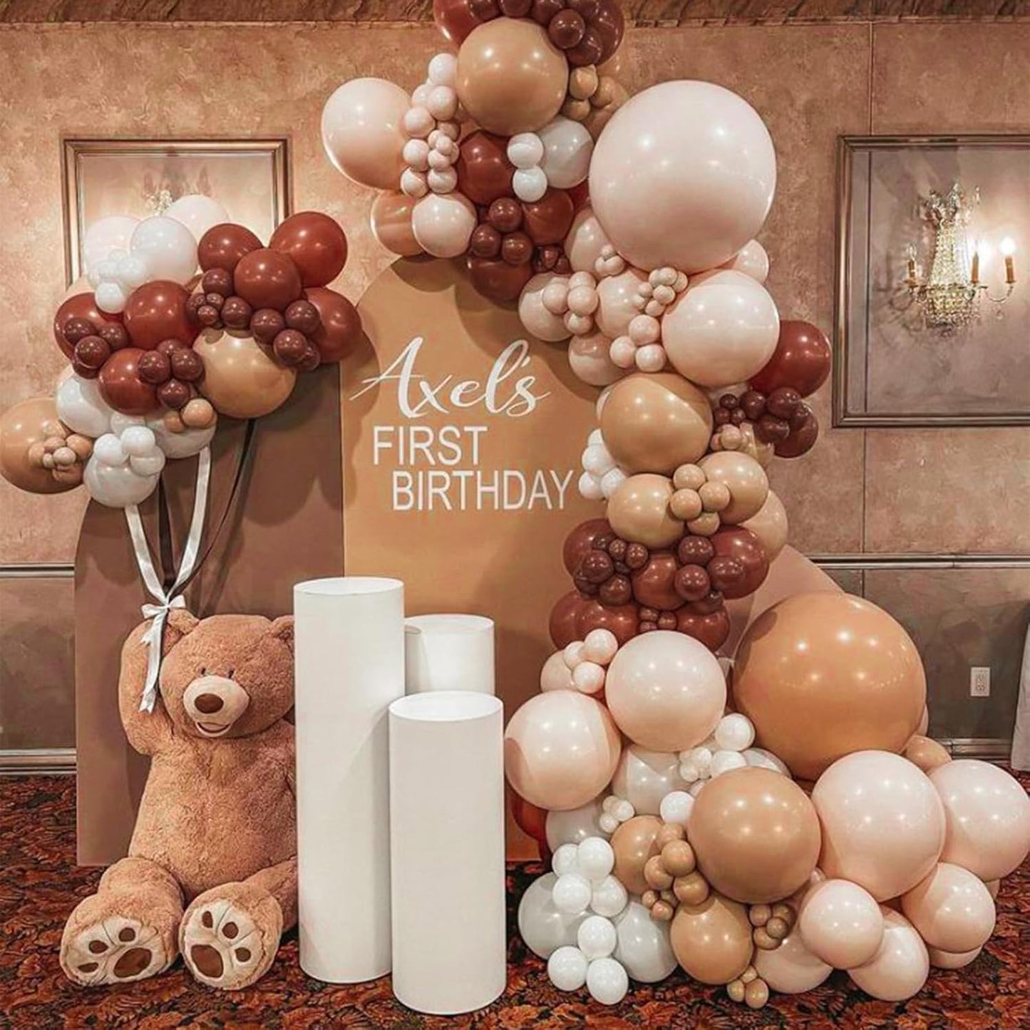 PartyWoo Dark Brown Balloons 140pcs Different Sizes of 18 12 10 5 Inch Boho Neutral Coffee Tan Balloon Arch Kit Garland for Birthday Boy Baby Shower Jungle Safari Fall Party Decorations Brown-F08