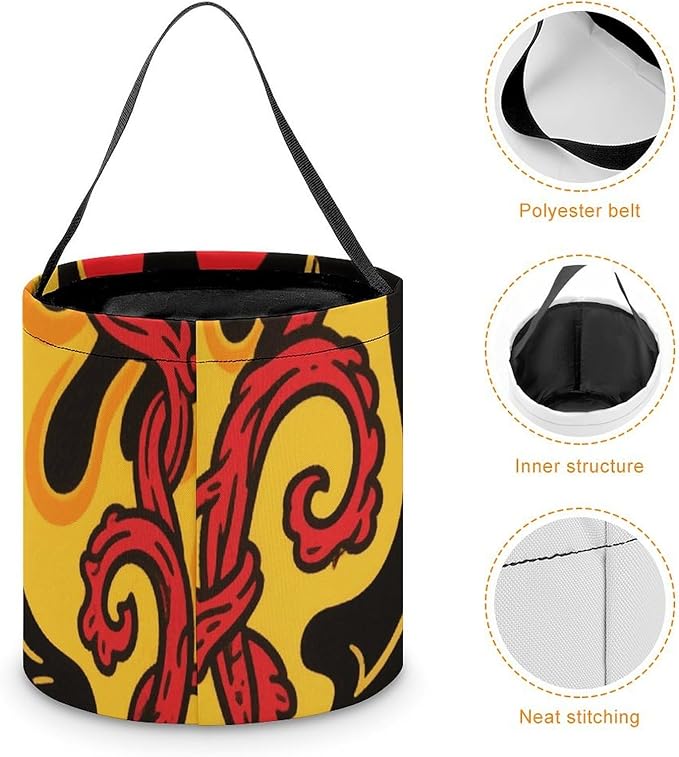Halloween Candy Bucket - Ghost Skull Trick Or Treat Candy Bag, Gift Bag for Party Favor Supplies