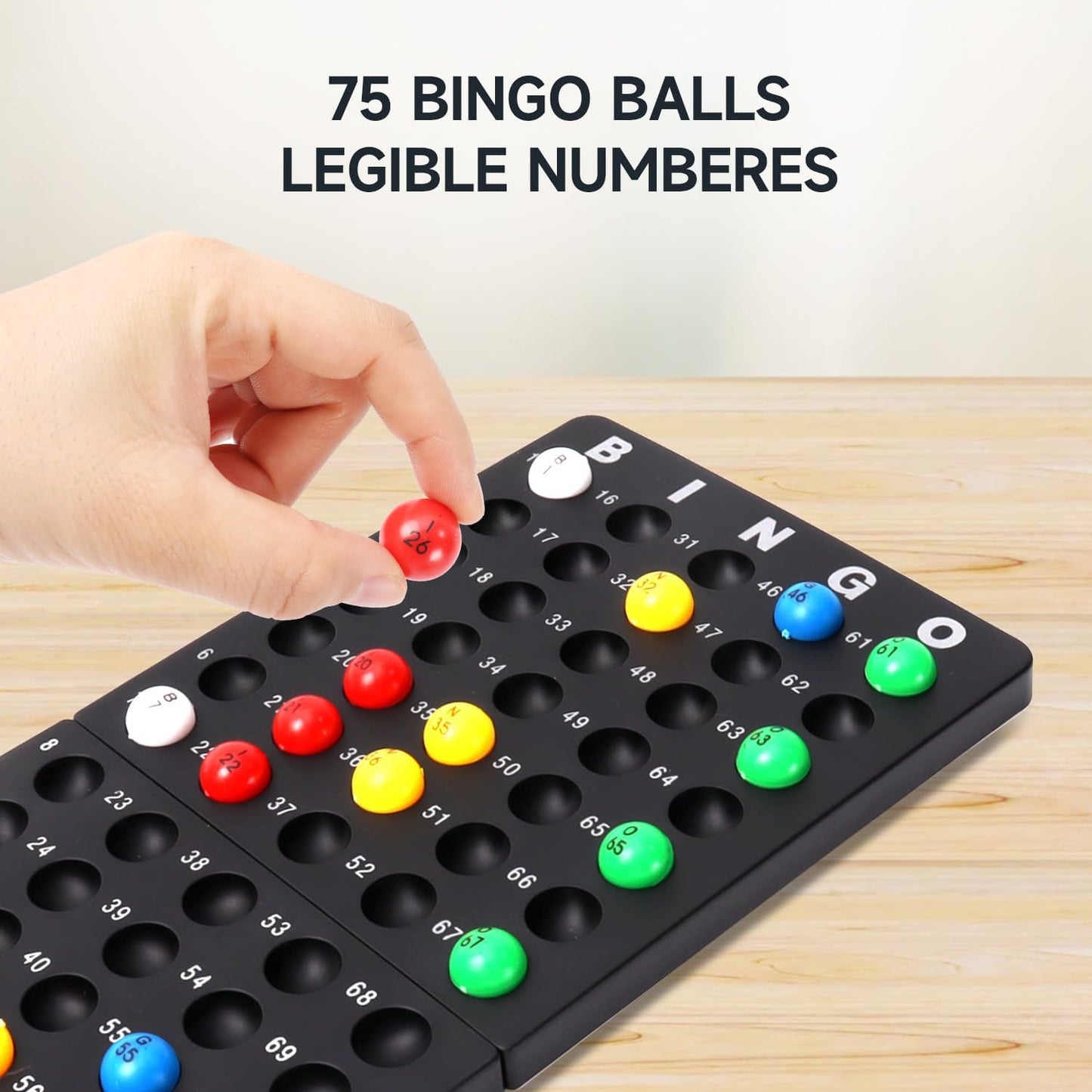 GSE Games & Sports Expert Deluxe Bingo Game Set with Steel Cage, Master Board, 75 Balls, 300 Chips, 50 Bingo Cards for Friend Parties, Game Night