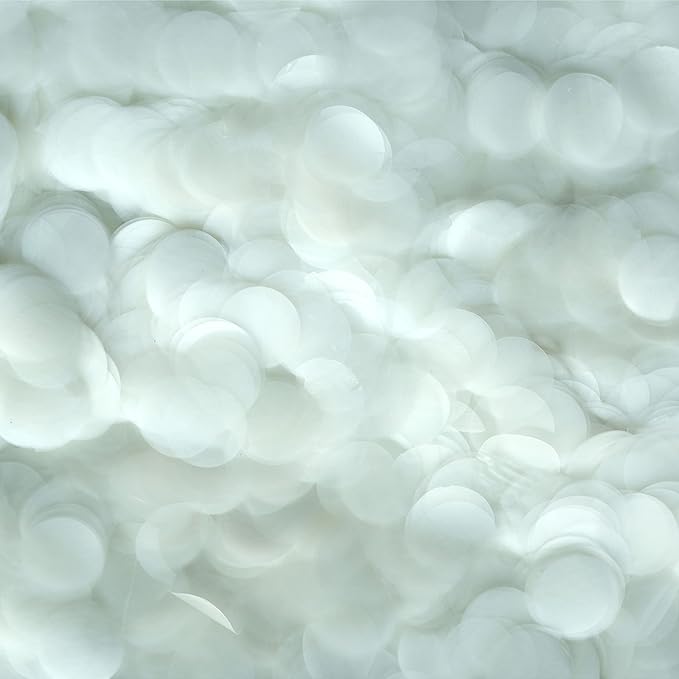 Snow White Water Soluble Rice Paper Biodegradable Confetti, 6500 Pieces 50 Grams for Wedding Toss, Wedding Exit, Send Off, Gender Reveal, Birthday Party, Bridal Shower, Table Decoration, Graduation