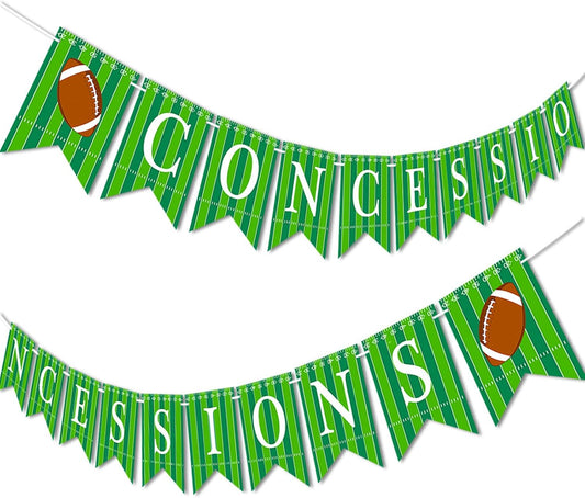 Football Banner Concessions Garland Party Supplies Decoration Sports Game Day SUPER BOWL Sunday Pre-strung