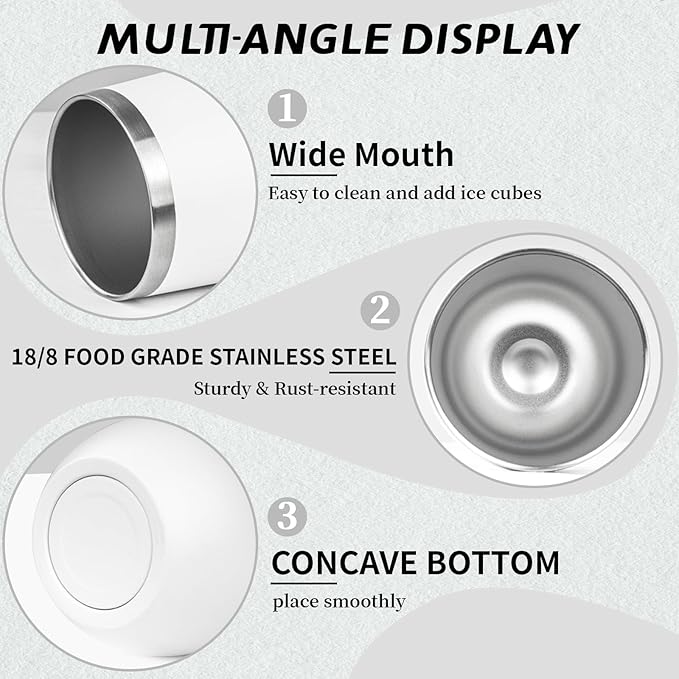 12oz Stemless Wine Tumbler with Lid Double Wall Insulated Wine Cup Stainless Steel Glasses Tumbler with Straw Insulated cocktail Tumbler Coffee Mug for Hot and Cold Beverages (Multicolor-1,4Pack)