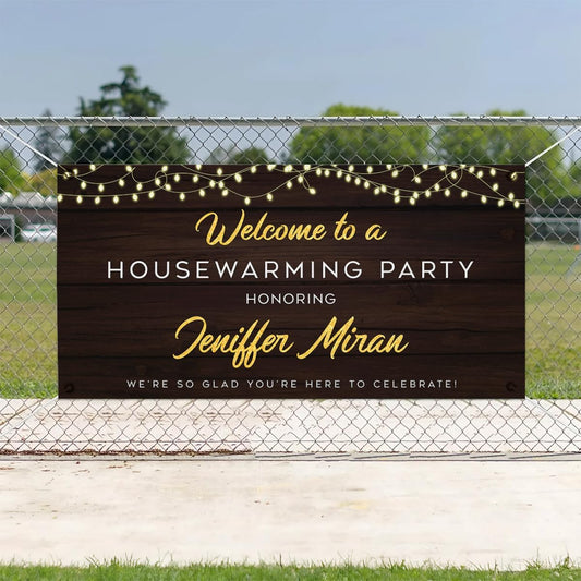 Personalized Housewarming Party Welcome Banner Decorations Double Sided Printing And Various Sizes #4