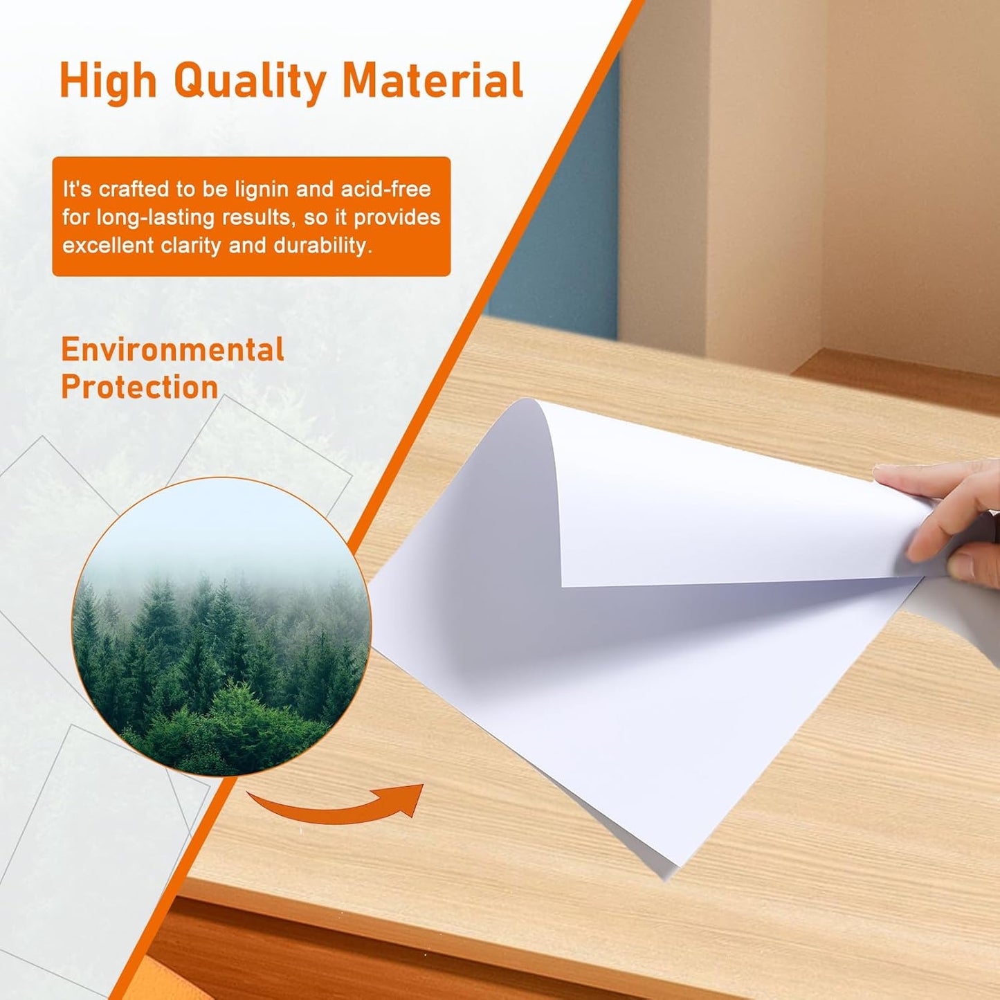 100 Sheets White Cardstock 8.5 x 11 Printer Paper, 75lb Heavyweight Certificate Paper Card Stock for Wedding, School Crafting, Memus, Making Cards, Business Cards, Invitations