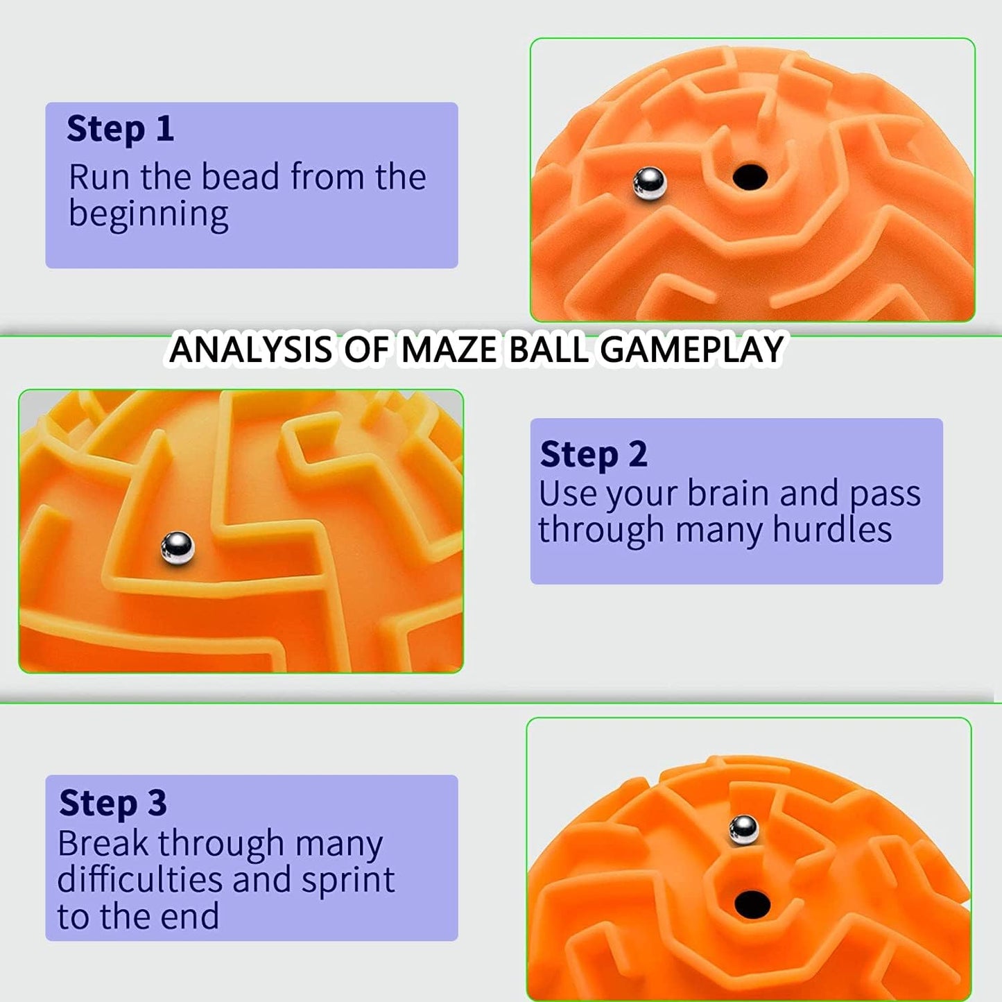 12 Pieces Maze Ball 3D Maze Puzzle Brain Teasers Games,Mini Gravity 3D Maze Ball Hard Challenges Game Lover,Training Labyrinth Toys Gifts for Students Teens Adults, Kids Educational Toy