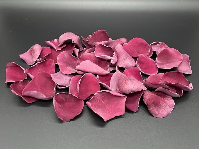 Rose Petals for Wedding Decoration, Bridal Toss, and Aisles, 10 cups, Freeze Dried, Use within 1 month (Burgundy)