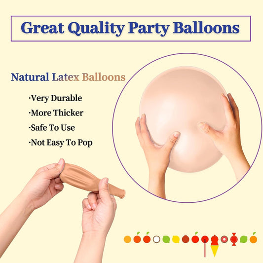 110pcs Pastel Orange Balloon 12 Inch, Pastel Orange Latex Balloons for Birthday Party Baby Shower Wedding(with 2 Ribbons).