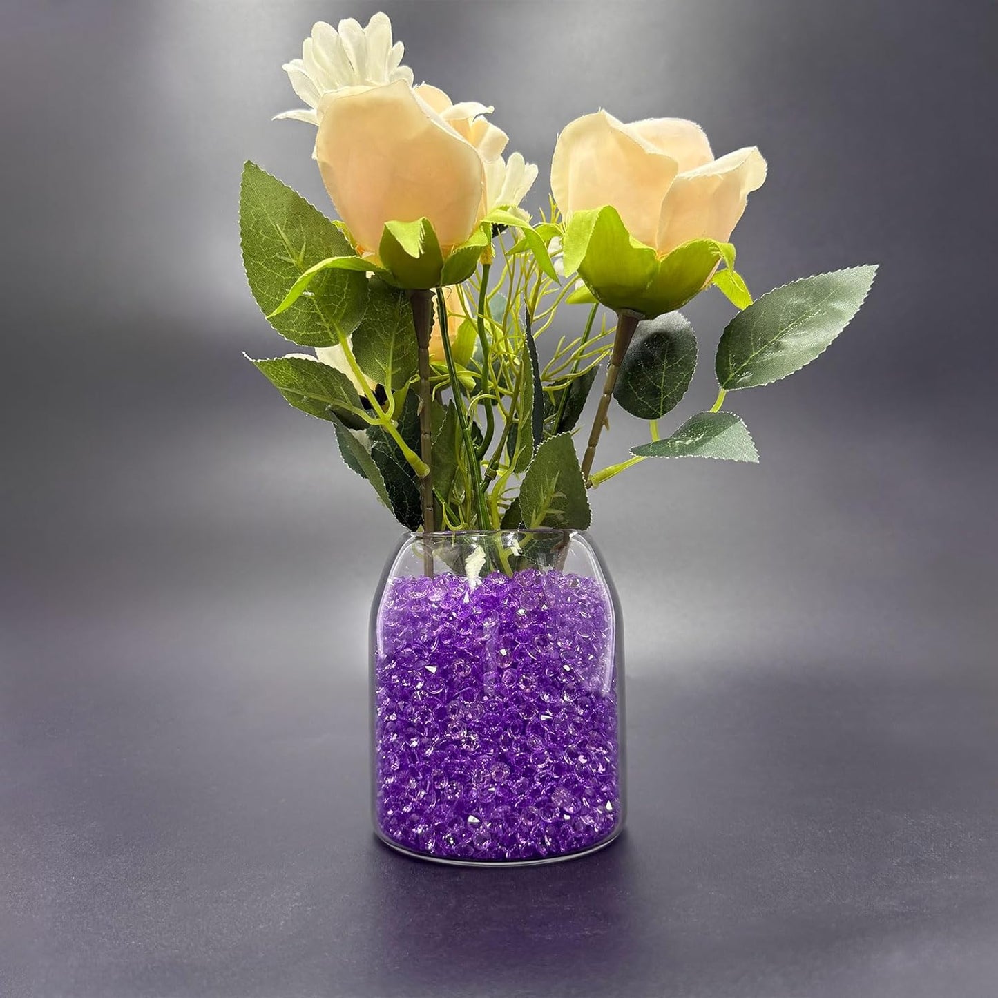 5000 pcs/Pack Wedding Table Scatter Confetti Crystals Acrylic Diamonds 6 mm Rhinestones for Wedding, Bridal Shower, Vase Beads Decorations (6mm, Light Purple)
