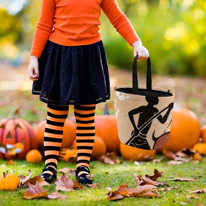 Halloween Candy Bucket - Ethnic Tribe Trick Or Treat Candy Bag, Gift Bag for Party Favor Supplies