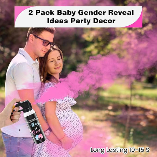 Gender Reveal Fire Extinguisher 2 Pack Colorful Corn Powder Gender Reveal Smoke with Power for Party Pink Extinguish for Baby Reveal Party Birthday Wedding Baby Shower Color Run Gender Reveal Ideas