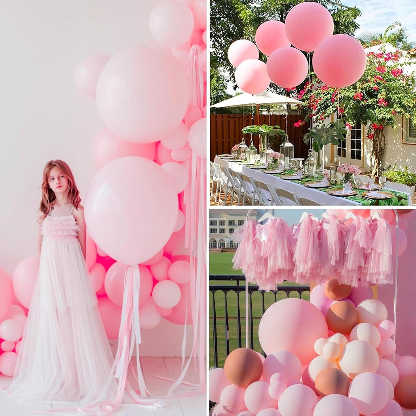PartyWoo Light Pink Large Balloons 20 pcs 18 Inch Big Jumbo Giant Pastel Baby Pale Pink Helium Balloons for Baby Shower Gender Reveal Valentine's Day Princess Birthday Party Decorations Pink-Q05