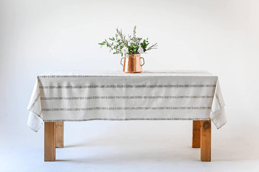 60x90 in Cotton Tablecloth – Large Rectangular Dining Table Cover for Kitchen, Weddings, Parties, Indoor or Outdoor Picnic and Everyday Décor – Walnut Leaf