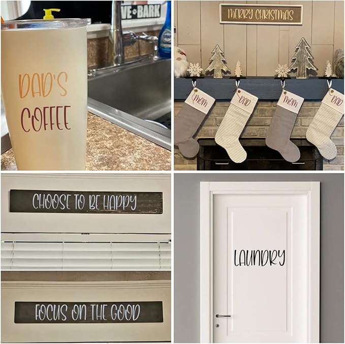 11 Inch Alphabet Letter Stencils for Painting - 42 Pack Letter and Number Stencil Templates with Signs for Painting on Wood, Reusable Letters and Numbers Stencils for Chalkboard Wood Signs & Wall Art