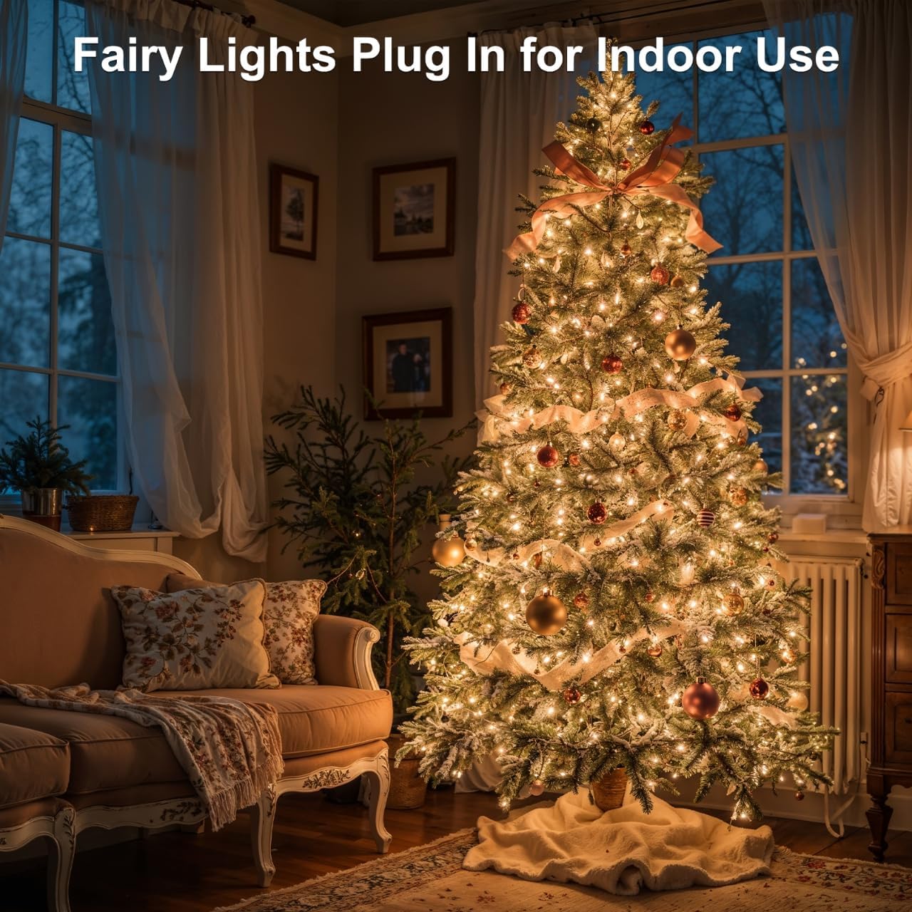 200FT 600LEDs Christmas Lights Plug in,Outdoor Indoor Fairy Lights with Timer and 8 Modes,Christmas Tree Lights for Garden Party Wedding Christmas Decoration(Warm White)