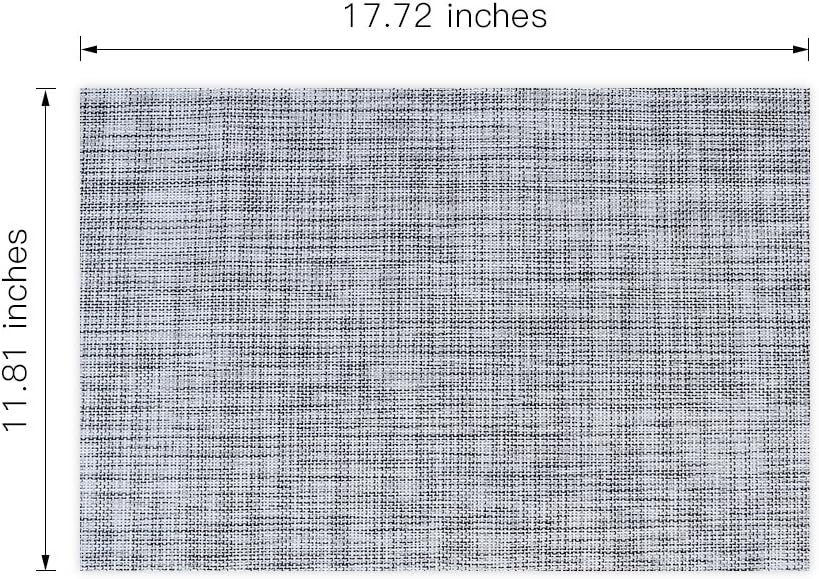 homEdge PVC Placemat, 4 PCS of Non-Slip Heat Resistant Place Mats, Washable Vinyl Placemats, Set of 4 – Gray