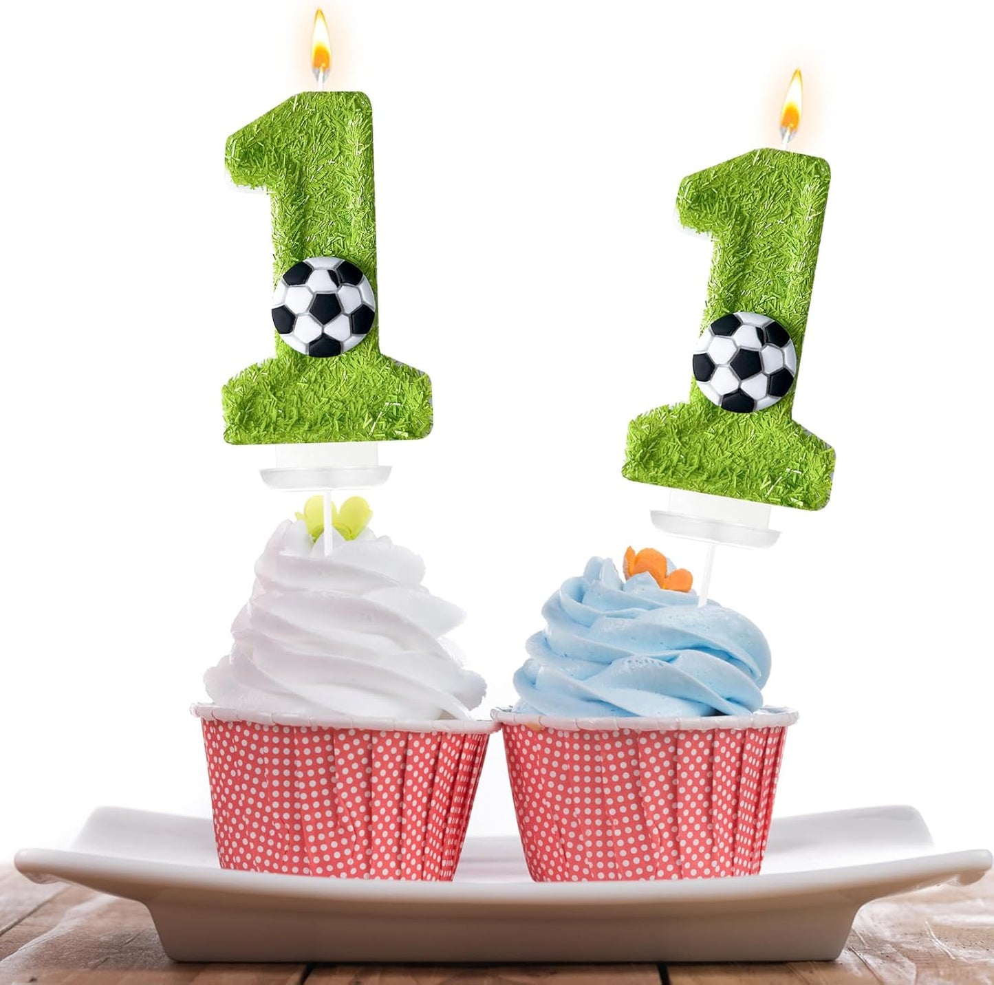 Birthday Candles Numbers，Soccer Birthday Decorations，Suitable for Girl and boy Cake Toppers, Wedding Cakes, Anniversaries, Party Celebrations, Birthday Decorations (Number 11)