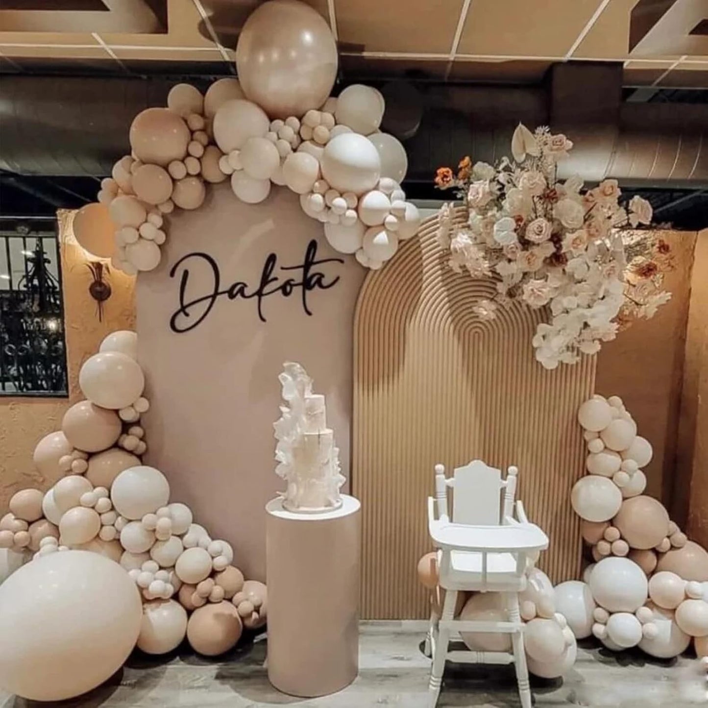 100pcs Sand White Balloons 18 inch +12 inch +10 inch +5 inch Party Nude White Balloon Birthday Balloons Baby Shower Decorations Wedding bulk