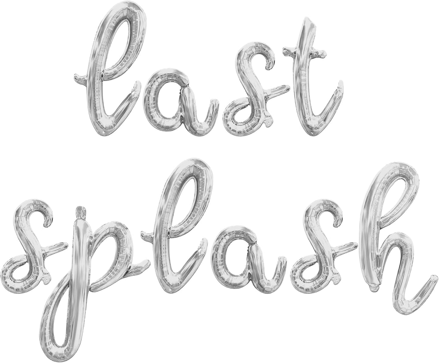 Letter Balloons - LAST SPLASH 16" Inch Alphabet Letters Foil Mylar Balloon Bachelor or Bachelorette Banner (Silver)