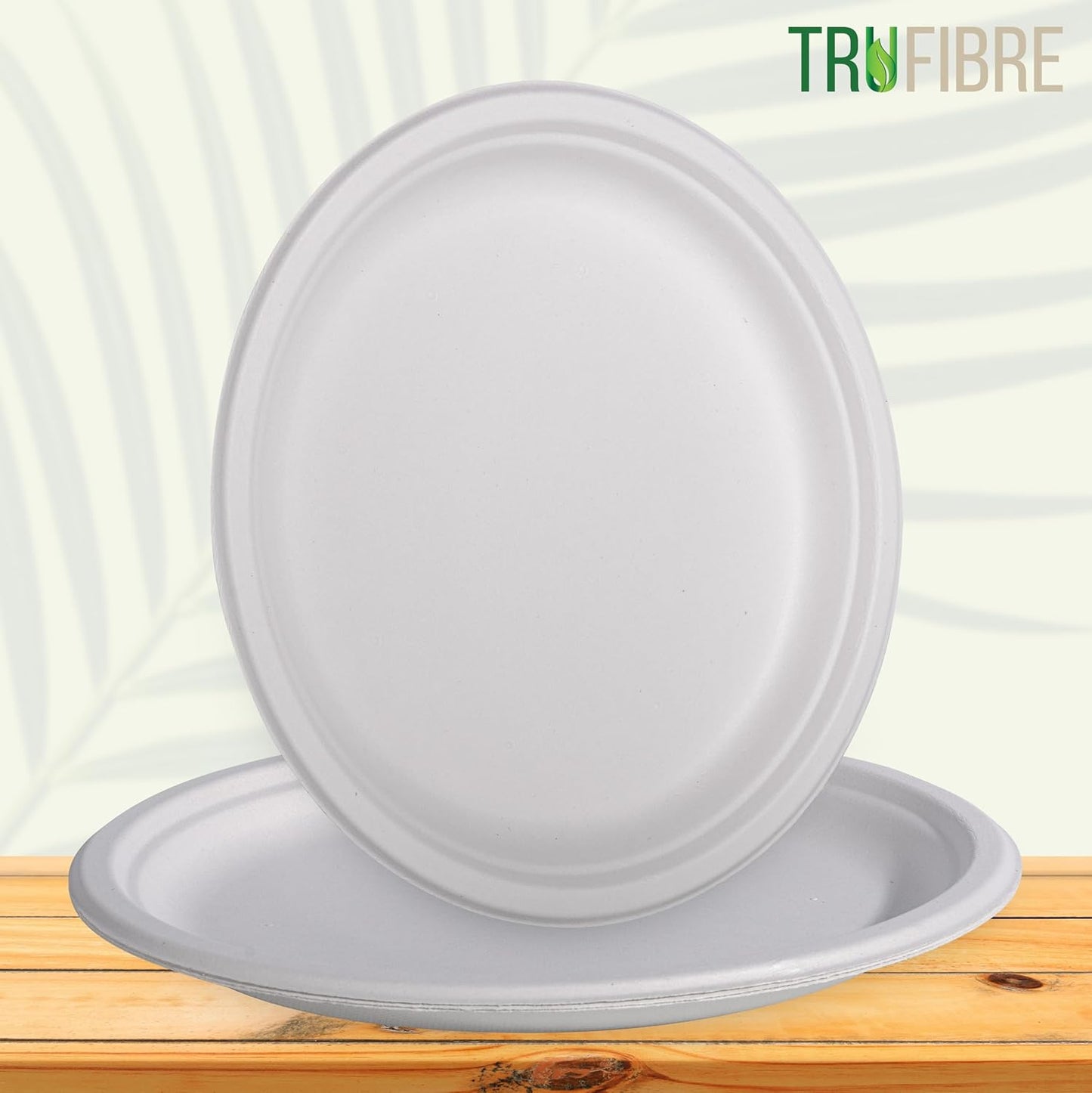 10" Paper Plates, Compostable Bagasse Food Container, Disposable, Microwave Safe for Lunch, Dinner, Party, Supplies, Events, Bulk, 125 Pack