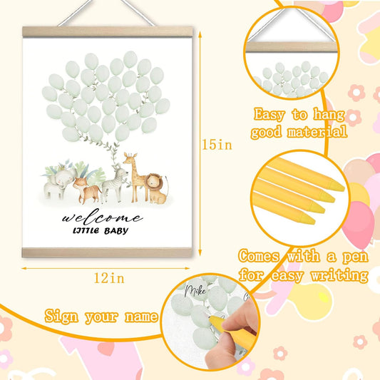 Woodland Baby Shower Decorations, Guest Book for Baby Shower, Guest Book Alternatives, Baby Shower Wall Sign Centerpieces Supplies Party Decorations