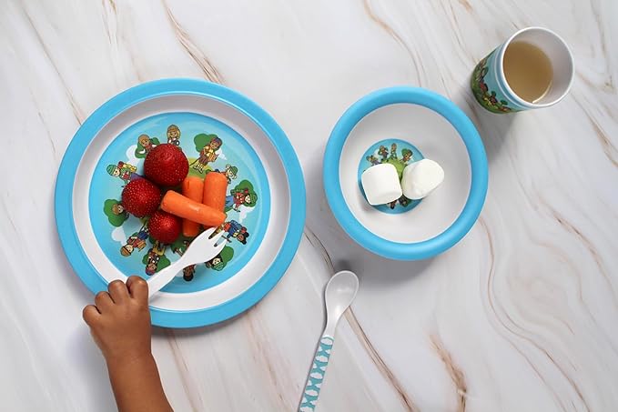 5-Piece Kids Dinnerware Set (5pcs Hikers in Nature Meal Set)